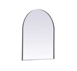 Metal Frame Arch Mirror 30x36 Inch in Silver