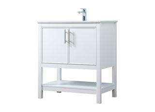 30 Inch SIngle Bathroom Vanity In White