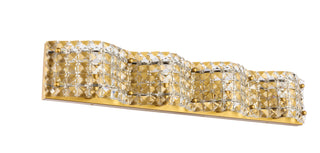 Ollie 4 light Brass and Clear Crystals wall sconce