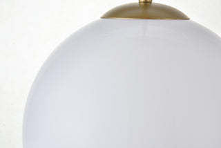 Baxter 1 Light Brass Pendant With Frosted White Glass