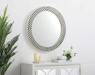 Round mirror 32 inch in Chevron