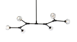 Zayne 6 Light Pendant in Black