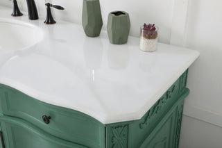 60 inch Single Bathroom vanity in vintage mint with ivory white engineered marble