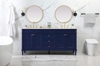 72 inch double bathroom vanity in blue