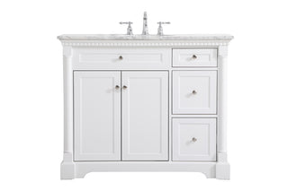 42 inch Single bathroom vanity in  White