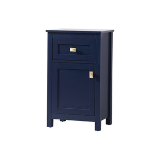18 Inch Wide Bathroom Storage Freedstanding Cabinet In Blue