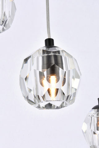 Eren 5 lights Black pendant