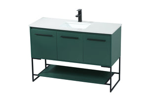 48 inch Single bathroom vanity in green