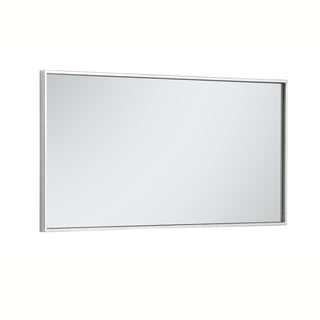 Metal frame rectangle mirror 18 inch in silver