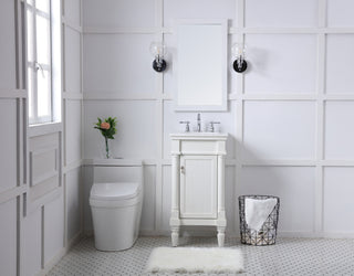 18 in. Single Bathroom Vanity set in antique white