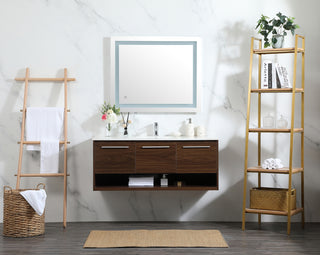 48 inch Single bathroom vanity in walnut