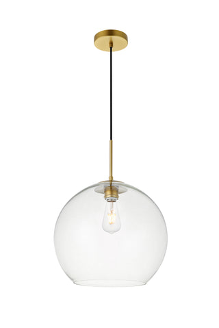 Baxter 1 Light Brass Pendant With Clear Glass