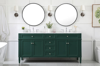 72 inch double bathroom vanity in green