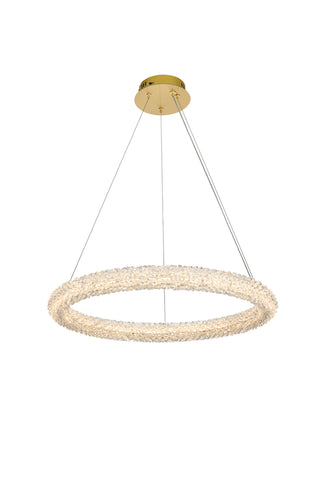 Bowen 26 inch Adjustable LED Chandelier in Satin Gold