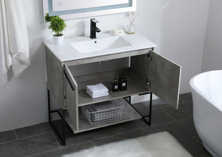 36 inch  Single Bathroom Vanity in Concrete Grey