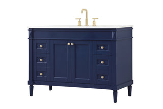 48 inch Single bathroom vanity in blue