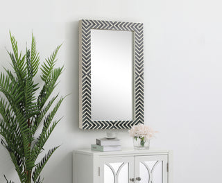 Rectangular mirror 36x20 inch in chevron