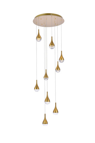 Amherst 24 inch LED chandelier in satin gold