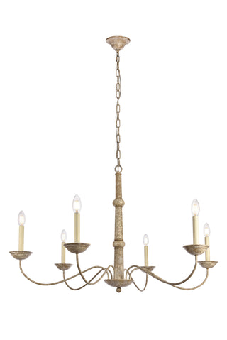 Merritt Collection Chandelier D39.8 H24 Lt:6 Weathered Dove Finish