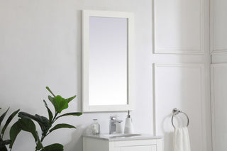 Aqua rectangle vanity mirror 18 inch in White