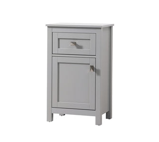 18 Inch Wide Bathroom Storage Freedstanding Cabinet In Grey