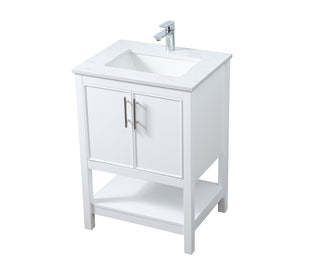 24 Inch SIngle Bathroom Vanity In White