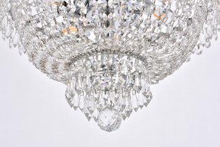 Century 8 light Chrome Pendant Clear Royal Cut Crystal