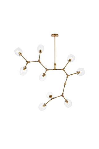 Cavoli 9 lights brass chandelier