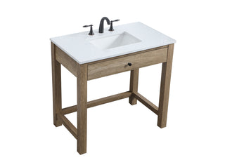 36 Inch ADA Compliant Bathroom Vanity In Natural Oak