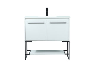 36 inch Single bathroom vanity in white