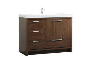 42 inch Single bathroom vanity in Walnut