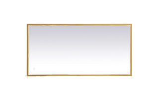 Pier 20x40 inch LED mirror with adjustable color temperature 3000K/4200K/6400K in brass