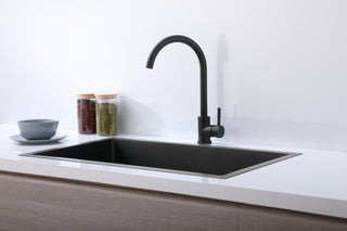 Finn Single Handle Kitchen Faucet in Matte Black