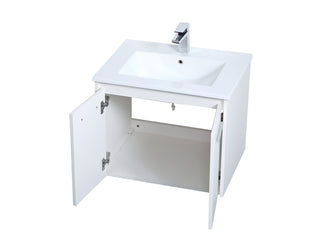 24 inch  Single Bathroom Floating Vanity in White