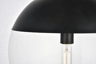 Eclipse 1 Light Black Pendant With Clear Glass