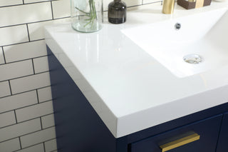 36 inch Single bathroom vanity in Blue