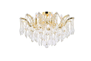 Maria Theresa 6 light Gold Flush Mount Clear Royal Cut Crystal