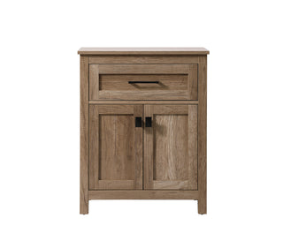 24 Inch Wide Bathroom Storage Freestanding Cabinet In Natural Oak