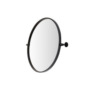 Round pivot mirror 24 inch in black