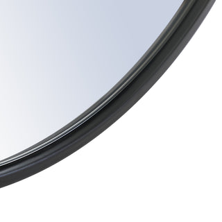 Metal frame Round Mirror 42 inch Black finish