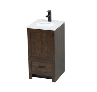 18 inch Single bathroom vanity in expresso