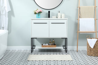 36 inch Single bathroom vanity in white