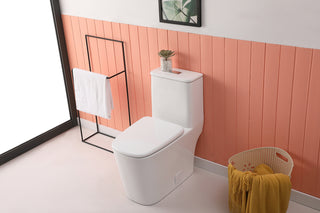 Winslet One-piece floor Square Toilet 27x14x31 in White