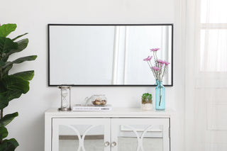 Metal frame rectangle mirror 18 inch in Black