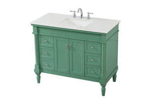 42 inch Single bathroom vanity in vintage mint