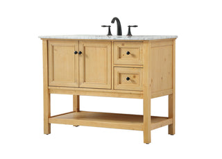 42 inch Single bathroom vanity in natural wood