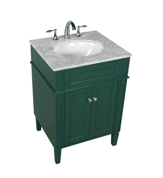 24 inch Single bathroom vanity in green