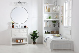 36 in. Single bathroom vanity set in White