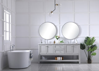 72 in. double sink bathroom vanity set in Grey