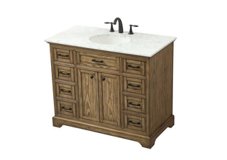 42 inch Single bathroom vanity in driftwood